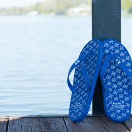 Custom Classic Comfortable Rubber Strap Slippers - Royal Blue