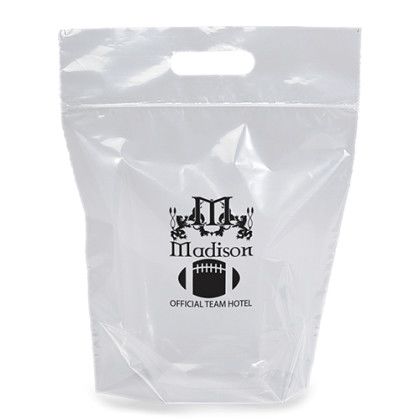 Custom Zip Close Die Cut Bag - Front View Custom Zip Close Die Cut Bag - Front View