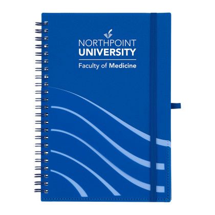 Custom Scripto Recycled Spiral Notebook - Blue Custom Scripto Recycled Spiral Notebook - Blue