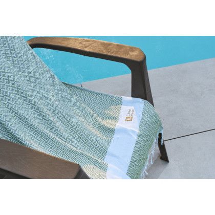 Custom rPET Jewel Green Towel - Lasered Patch