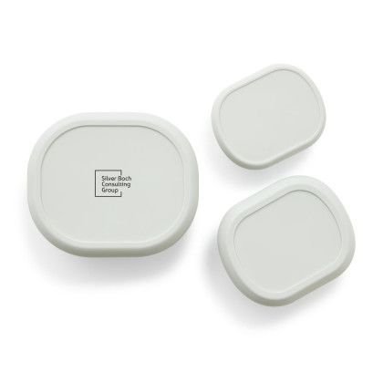 Custom Silicone Storage Container, Set of 3 - Grey Custom Silicone Storage Container, Set of 3 - Grey
