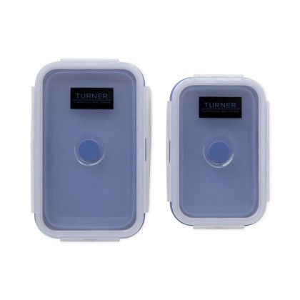 Custom Collapsible Bento Food Storage Set - Royal Blue Custom Collapsible Bento Food Storage Set - Royal Blue