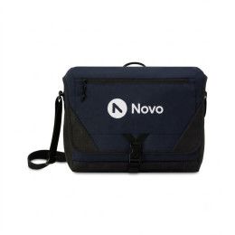 Custom Peak Recycled rPET Laptop Messenger Bag - Navy