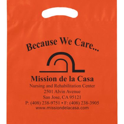 15"x19" Die Cut Bag with Gusset- Orange 15"x19" Die Cut Bag with Gusset- Orange