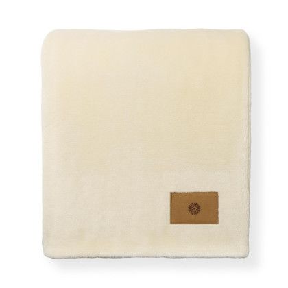 Custom Mink Ever Soft Recycled Polyester Throw Blanket - Chalk - Front View