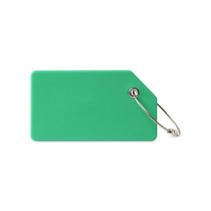 Custom Silicone Luggage Tag - Kelly Green - Back View