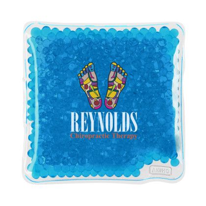 Custom Square Gel Bead Hot-Cold Pack - Blue Custom Square Gel Bead Hot-Cold Pack - Blue