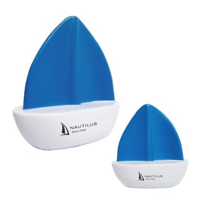 Custom Sailboat Stress Reliever - Blue/White