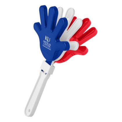 Custom Patriotic Hand Clapper - Red/White/Blue Custom Patriotic Hand Clapper - Red/White/Blue