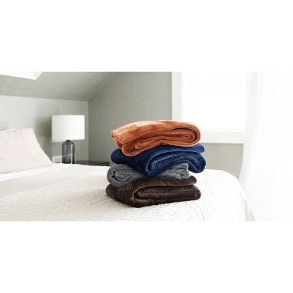 Custom Mink Ever Soft Recycled Polyester Throw Blanket - Circular Grey - Lifestyle