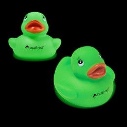 Custom 2" Glow In The Dark Rubber Duck - Lime Green