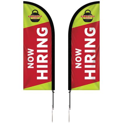 Custom 6' Double Sided Portable Half Drop Banner with Hardware Set Custom 6' Double Sided Portable Half Drop Banner with Hardware Set