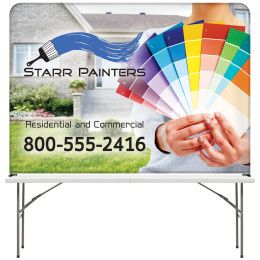 Custom 8' Table Top Hardware & Large Banner Kit