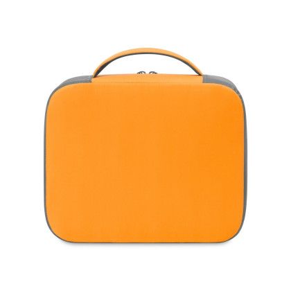 Custom Aspen Recycled rPET Lunch Box Cooler - Aware - Orange Back View 