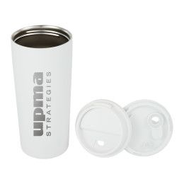 Custom Nelson 20 oz Copper Vacuum Tumbler with Swivel Lid - White Custom Nelson 20 oz Copper Vacuum Tumbler with Swivel Lid - White