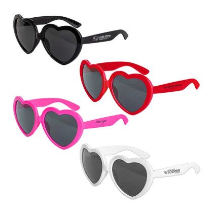Custom Heart Shaped Sunglasses - All Colors Custom Heart Shaped Sunglasses - All Colors