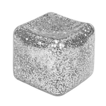 Custom SqueeDoh Glitter Sensory Cube - Silver Cube View Custom SqueeDoh Glitter Sensory Cube - Silver Cube View