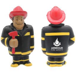 Custom Fire Chief Stress Reliever - Black Custom Fire Chief Stress Reliever - Black