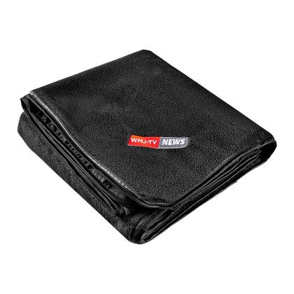 Custom Oversized Waterproof Outdoor Blanket - Embroidered - Black Custom Oversized Waterproof Outdoor Blanket - Embroidered - Black