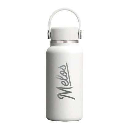 Custom Hydro Flask 10 oz Micro Hydro Mini Bottle with Removable FlexClip - White Custom Hydro Flask 10 oz Micro Hydro Mini Bottle with Removable FlexClip - White