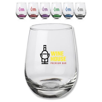 Custom 9 oz. Stemless Wine Glasses - Laser Engraving - All Colors
