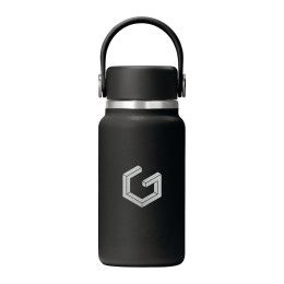 Custom Hydro Flask 6.7 oz Micro Hydro Mini Bottle with Removable FlexClip - Black