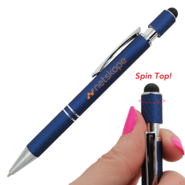 Custom Halcyon Executive Metal Fidget Pen with Stylus Custom Halcyon Executive Metal Fidget Pen with Stylus