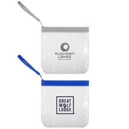 Custom Water Safe Bag with Zipper Lock - All Colors 