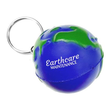 Custom Globe Stress Reliever Keychain Custom Globe Stress Reliever Keychain