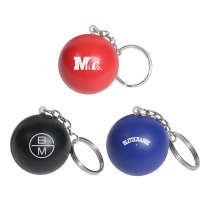 Custom Round Stress Ball Keychain - All Colors Custom Round Stress Ball Keychain - All Colors