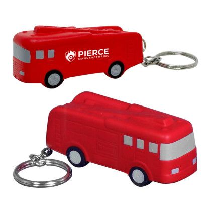 Custom Fire Engine Stress Reliever Keychain Custom Fire Engine Stress Reliever Keychain