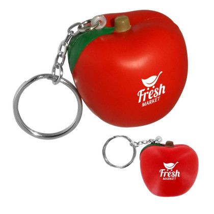Custom Apple Stress Reliever Keychain Custom Apple Stress Reliever Keychain
