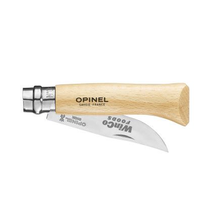 Custom Opinel No. 8 Stainless Steel Folding Knife Beech Wood