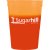 Orange to Tropical Red Customized Mood Color Changing Stadium Cups | 12 oz Mood Stadium Cup | Custom Logo  Branded Stadium Cup