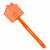 House Flyswatter with Logo Imprint Orange
