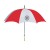 Arc Umbrella 48 in. Promotional - White with Red