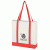 Non-Woven Tote Bag with Red Trim | Cheap Promotional Boat Bags