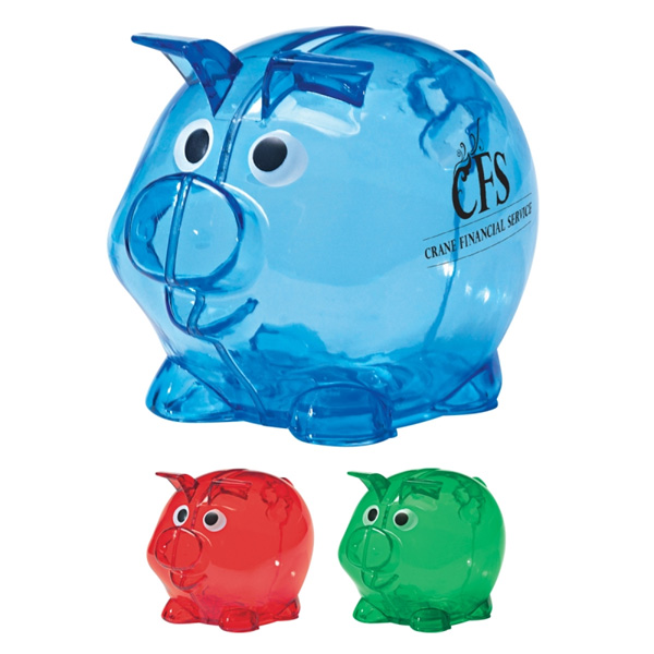 small plastic piggy banks