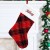Red Plaid Personalized Christmas Stocking | Plaid Christmas Stocking with Name