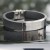 Engravable Bold Black & Steel ID Bracelet