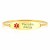 Ladies Medical Alert Bracelets | Gold Oval Bangle Medical ID Bracelet | Personalized Medical Alert Bracelets for Women