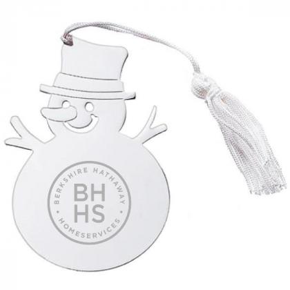 Best Promotional Corporate Christmas Gifts for Employees - Engraved Snowman Ornaments