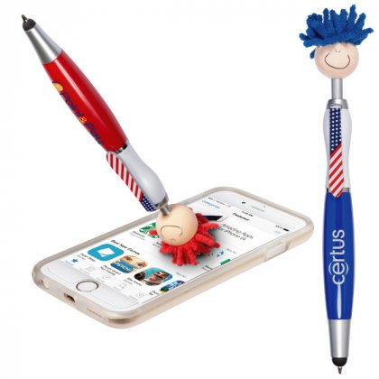 Patriotic Mop Topper Promotional Pens for the 4th of July