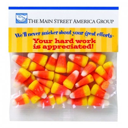 Bulk Candy Corn Bags with Business Logo Imprints