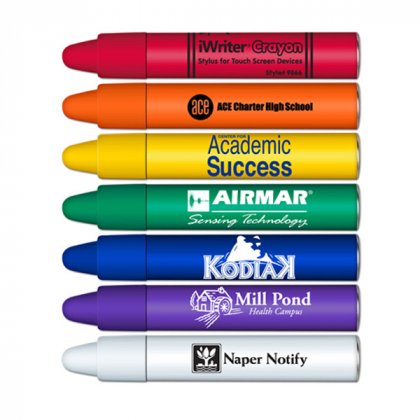 Bulk Crayon Shaped Stylus Pens - Custom Shaped Novelty Stylus Pens