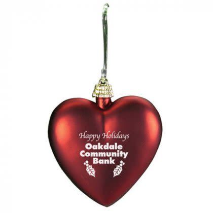 Business Logo Imprinted Heart Shaped Ornaments for Valentine's Day