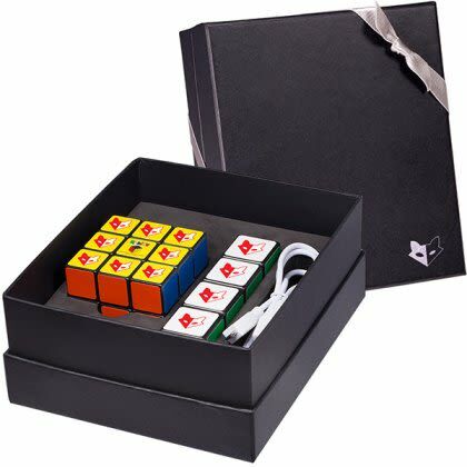 Custom Novelty Power Banks - Rubiks Cube Phone Charger Set