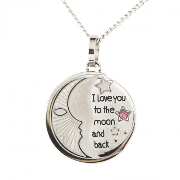 Personalized Engraved I Love You to the Moon and Back Mother's Day Necklace