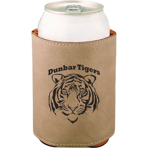 Custom Faux Leather Insulated Drink Can Holder