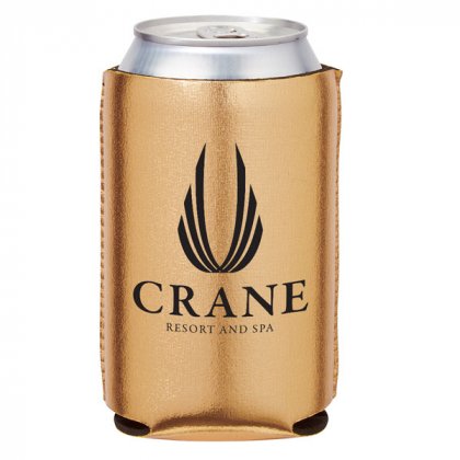 Customized Neoprene Drink Koozies in Metallic Colors